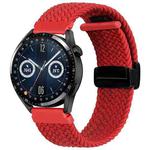 For Garmin VivoMove Trend / Luxe / Style 20mm Magnetic Fold Clasp Woven Watch Band(Red)