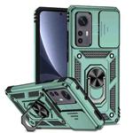 For Xiaomi 12 Sliding Camshield Holder Phone Case(Dark Green)