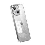 For iPhone 13 SULADA Electroplated Transparent Glittery TPU Phone Case(Silver)