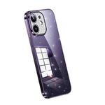 For iPhone 11 SULADA Electroplated Transparent Glittery TPU Phone Case(Purple)