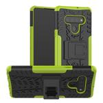 For LG Stylo 6 Tire Texture Shockproof TPU+PC Protective Case with Holder(Green)