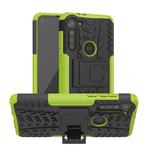 For Motorola Moto G8 Power Tire Texture Shockproof TPU+PC Protective Case with Holder(Green)