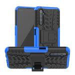 For OPPO Realme 6 Pro Tire Texture Shockproof TPU+PC Protective Case with Holder(Blue)
