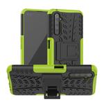 For OPPO Realme 6 Pro Tire Texture Shockproof TPU+PC Protective Case with Holder(Green)