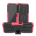For OPPO Realme 6 Pro Tire Texture Shockproof TPU+PC Protective Case with Holder(Pink)
