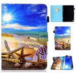 For Amazon Fire Max 11 2023 Colored Drawing Smart Leather Tablet Case(Blue Sky)