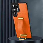 For Samsung Galaxy S25 Ultra 5G SULADA PC Hybrid Leather Texture Skin Feel Shockproof Phone Case(Orange)