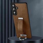 For Samsung Galaxy S25+ 5G SULADA PC Hybrid Leather Texture Skin Feel Shockproof Phone Case(Brown)