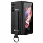 For Samsung Galaxy Z Fold5 SULADA PC + Leather Texture Skin Feel Shockproof Phone Case(Black)