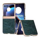 For Motorola Razr 40 Ultra Nano Plating Dream Litchi Texture PU Phone Case(Blue)