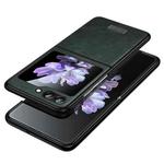 For Samsung Galaxy Z Flip5 SULADA Shockproof TPU + Handmade Leather Phone Case(Green)