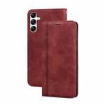 For Samsung Galaxy A34 5G Frosted Business Magnetic Horizontal Flip PU Phone Case(Brown)