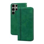 For Samsung Galaxy S23 Ultra 5G Frosted Business Magnetic Horizontal Flip PU Phone Case(Green)