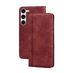 For Samsung Galaxy S23+ 5G Frosted Business Magnetic Horizontal Flip PU Phone Case(Brown)