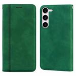 For Samsung Galaxy S24 Frosted Business Magnetic Horizontal Flip PU Phone Case(Green)