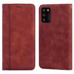 For Samsung Galaxy A03s Frosted Business Magnetic Horizontal Flip PU Phone Case(Brown)
