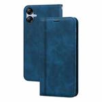 For Samsung Galaxy A04E Frosted Business Magnetic Horizontal Flip PU Phone Case(Blue)