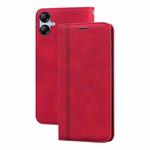 For Samsung Galaxy A05 Frosted Business Magnetic Horizontal Flip PU Phone Case(Red)