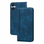 For Samsung Galaxy A05 Frosted Business Magnetic Horizontal Flip PU Phone Case(Blue)