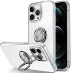 For iPhone 12 Pro Ring Holder TPU Phone Case(Transparent)
