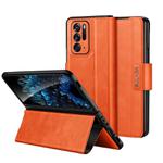 For OPPO Find N SULADA All-inclusive Magnetic Snap Flip Leather Phone Case(Orange)