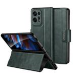 For OPPO Find N2 SULADA All-inclusive Magnetic Snap Flip Leather Phone Case(Green)