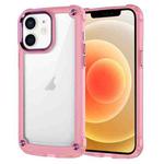 For iPhone 12 Skin Feel TPU + PC Phone Case(Transparent Pink)