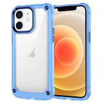 For iPhone 12 Skin Feel TPU + PC Phone Case(Transparent Blue)