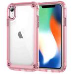 For iPhone XR Skin Feel TPU + PC Phone Case(Transparent Pink)