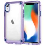 For iPhone XR Skin Feel TPU + PC Phone Case(Transparent Purple)