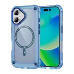 For iPhone 16 Plus Skin Feel TPU + PC Phone Case(Transparent Blue)