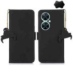 For Huawei Nova 11i / Maimang 20 5G / Enjoy 60 Pro Genuine Leather Magnetic RFID Leather Phone Case(Black)