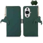 For Huawei Nova 11 Pro / Nova 11 Ultra Genuine Leather Magnetic RFID Leather Phone Case(Green)