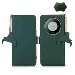 For Huawei Mate 60 Genuine Leather Magnetic RFID Leather Phone Case(Green)