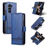 For Samsung Galaxy Z Fold6 5G AZNS Magnetic Calf Texture Flip Leather Phone Case(Dark Blue)