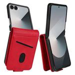 For Samsung Galaxy Z Flip7 5G AZNS Magnetic Calf Texture Flip Leather Phone Case(Red)