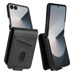 For Samsung Galaxy Z Flip7 5G AZNS Magnetic Calf Texture Flip Leather Phone Case(Black)