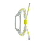 For Xiaomi Mi Band 6 / 5 Silicone Bean Braided Cord Nylon Watch Band(White Yellow)