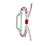 For Xiaomi Mi Band 7 Silicone Bean Braided Cord Nylon Watch Band(White Red)