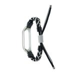 For Xiaomi Mi Band 7 Silicone Bean Braided Cord Nylon Watch Band(Black Grey)