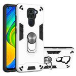 For Xiaomi Redmi Note 9 2 in 1 Armour Series PC + TPU Protective Case with Ring Holder(Silver)