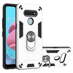 For LG K51 / Q51 2 in 1 Armour Series PC + TPU Protective Case with Ring Holder(Silver)