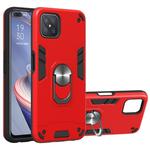 For OPPO A92s 2 in 1 Armour Series PC + TPU Protective Case with Ring Holder(Red)