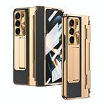 For Samsung Galaxy Z Fold5 5G Integrated Full Coverage Phone Case with Hinge(Gold+Black)