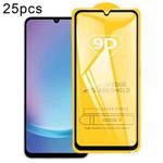 For Samsung Galaxy A25e 25pcs 9D Full Glue Screen Tempered Glass Film