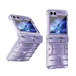 For Samsung Galaxy Z Flip5 5G Electroplating Folding Phone Case with Hinge(Purple)