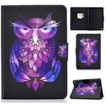 For Amazon Fire Max 11 2023 Colored Drawing Smart Leather Tablet Case(Owl)