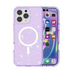 For iPhone 16 Pro Max Terminator Style Glitter Powder MagSafe Magnetic Phone Case(Purple)