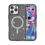 For iPhone 16 Pro Terminator Style Glitter Powder MagSafe Magnetic Phone Case(Black)