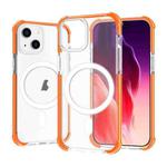 For iPhone 15 Plus Magsafe Magnetic Acrylic Shockproof Phone Case(Orange)